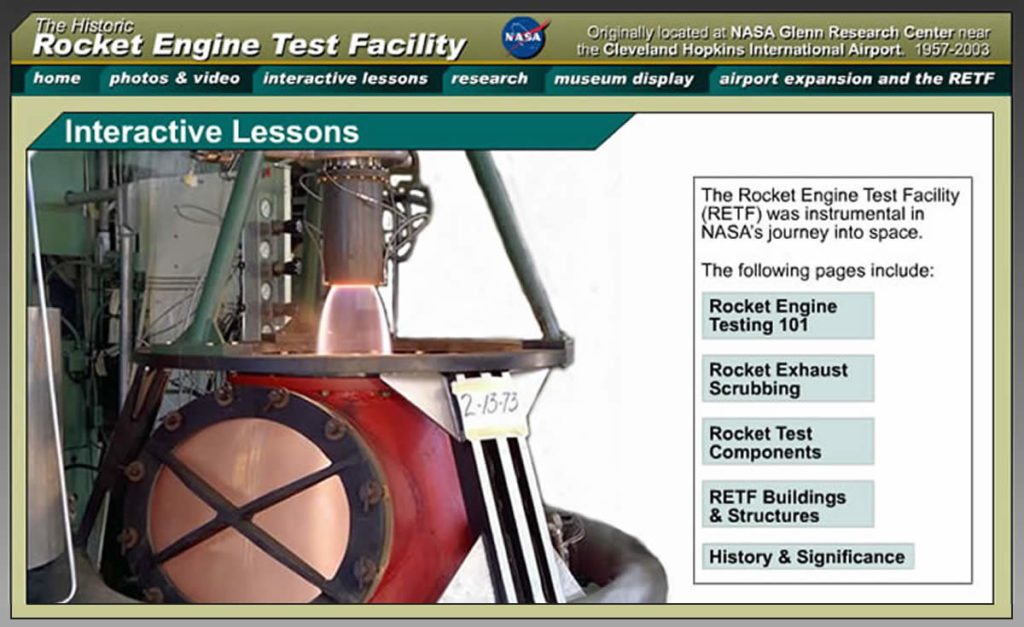 NASA retf website