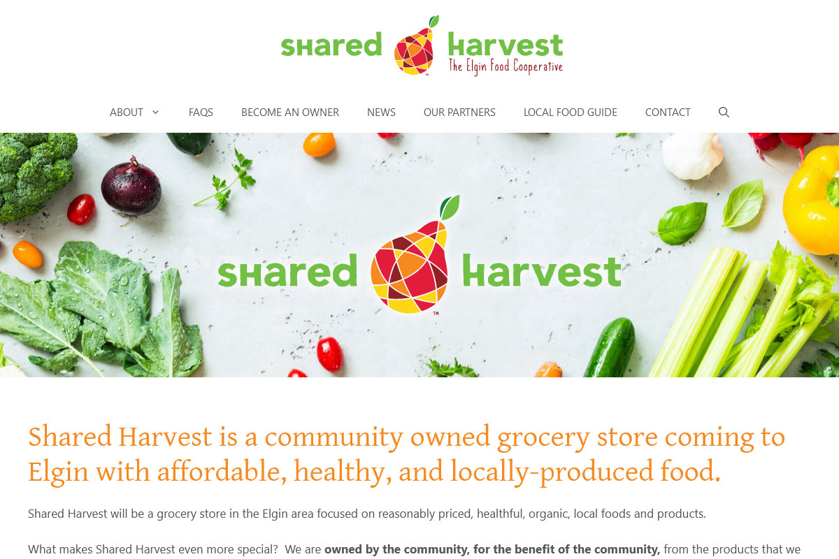 shared harvest elgin food coop laptop