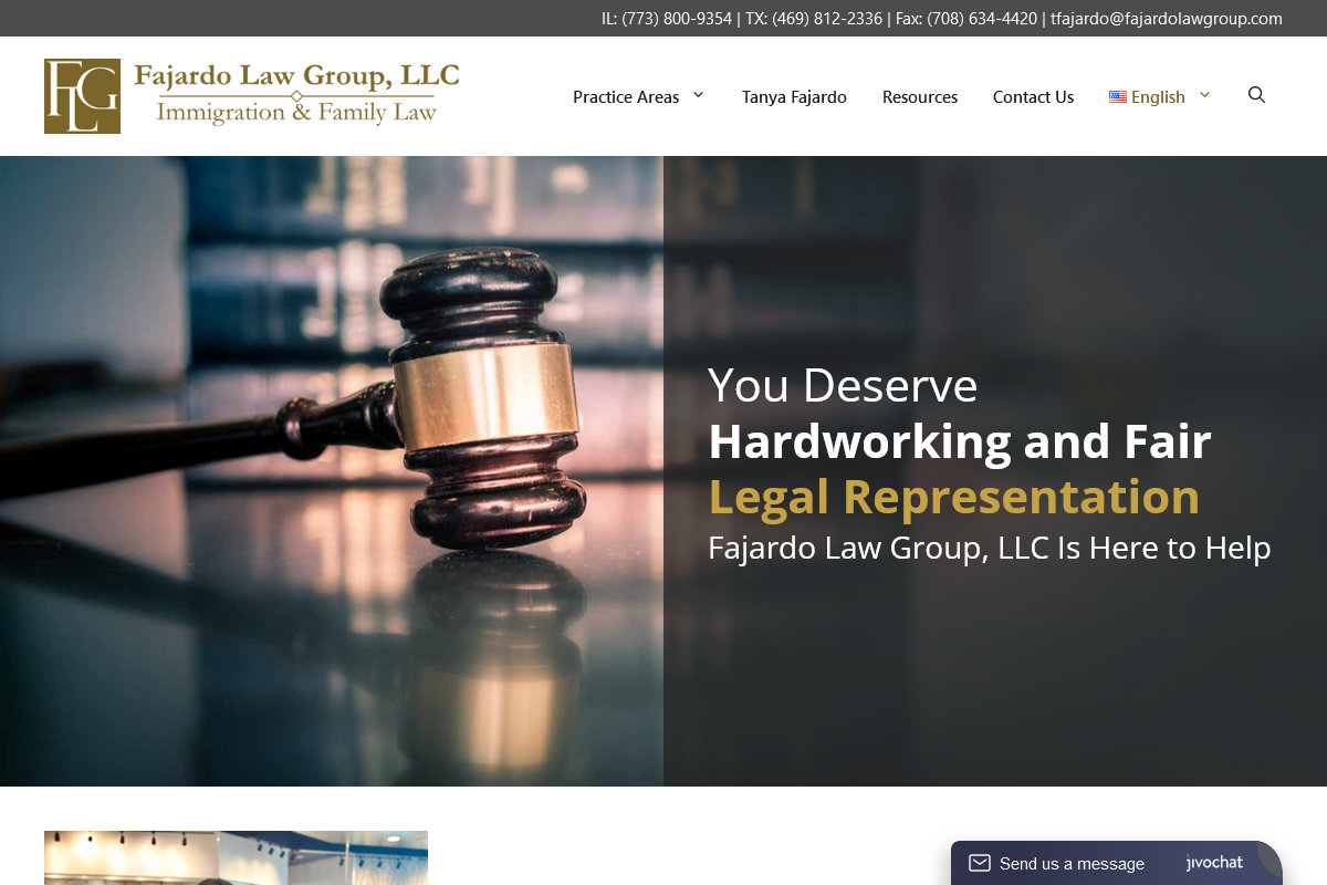 fajardo law group screenshot