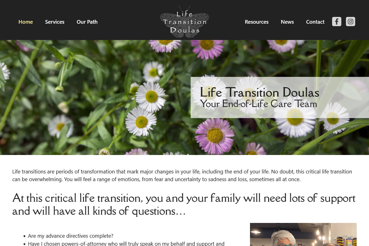 life transition doulas your end of life care team