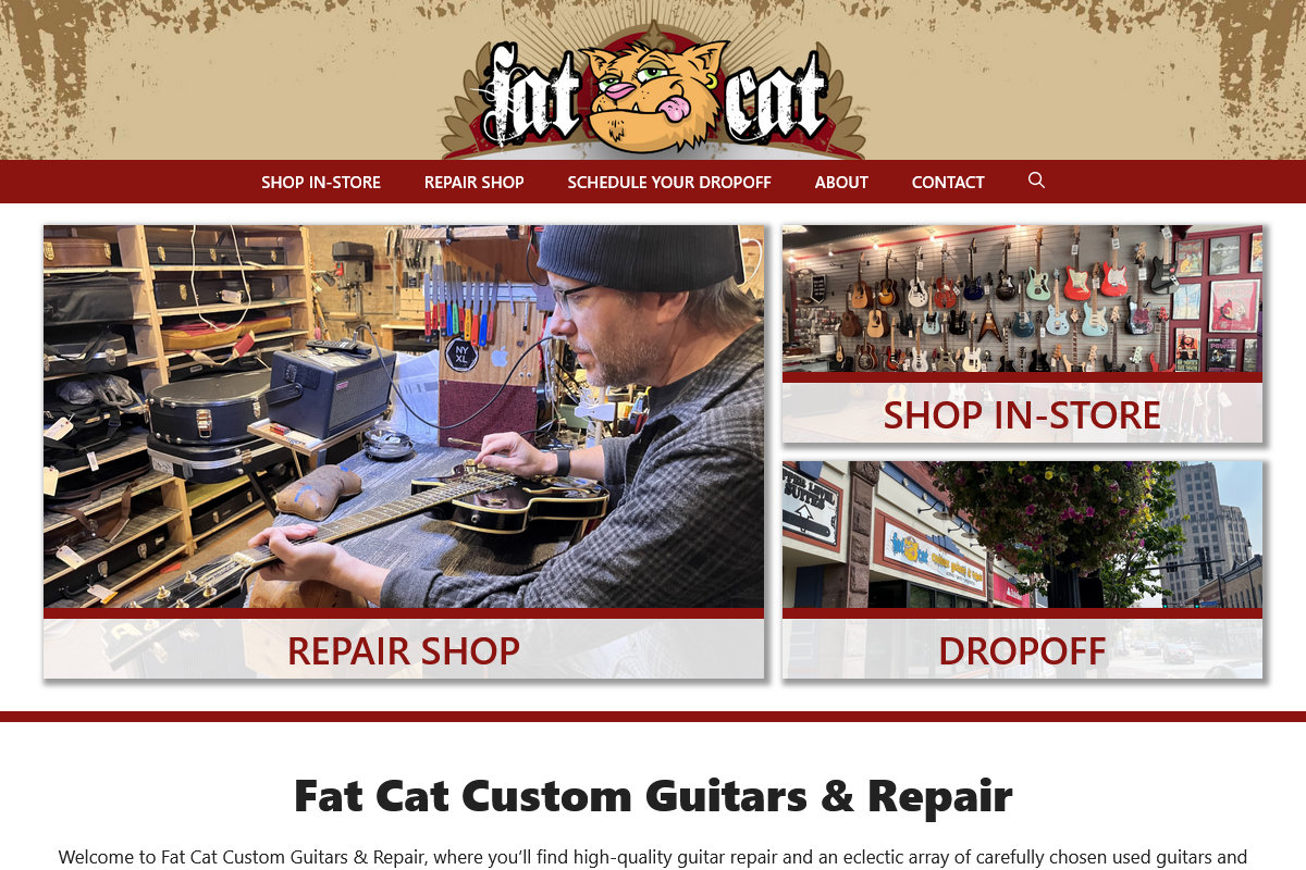 fat cat custom guitars & repair screen shot
